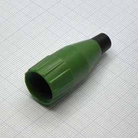 Фото 1/2 XLR колпачок зеленый d=3-6.5мм, (Amphenol), AC-NUT-GRN, зеленый колпачок для разъемов XLR