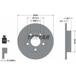 Диск тормозной задний AUDI 80(S2)/A4 1.6…3.2FSI+TDI 00-08 /D=245mm TEXTAR 92106203