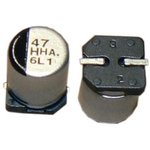 AHA476M16D16T-F, Aluminum Electrolytic Capacitors - SMD 47uF 16V AEC-Q200