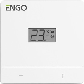 00-00037145, Термостат Salus ENGO Easy комнатный накладной с дисплеем белый