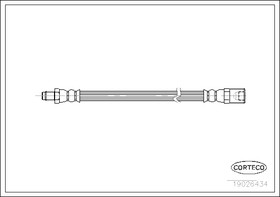 19026434, Шланг тормозной VOLVO: 240 (P242, P244) 2.0/2.1/2.1 Turbo/2.3/2.3 i KAT/2.4 Diesel/2.7 GLT6 74-93, 240 Kombi (P245) 2.0/2.1/2.1 Tu