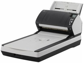 Фото 1/7 Сканер планшетный/протяжный Fujitsu fi-7260 (PA03670-B551 ) A4 белый/черный