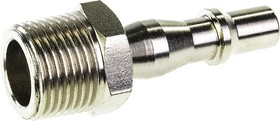 Фото 1/3 Brass Male Pneumatic Quick Connect Coupling, R 3/8 Male Threaded