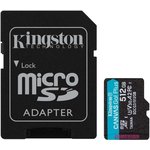 Карта памяти Kingston Canvas Go! Plus microSDXC UHS-I Cl10 +ад, SDCG3/512Gb