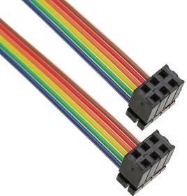 Фото 1/3 IDSD-03-D-06.00-T, Ribbon Cables / IDC Cables Slim Body Double-Row IDC Socket Assemblies, 0.100" Pitch