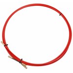 47-1005, Протяжка кабельная (мини УЗК в бухте), стеклопруток, d=3,5 мм 5 м, красная