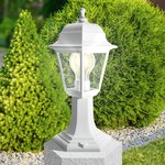 Садово-парковый светильник ЭРА НТУ 04-60-001 белый 4 гранный напольный IP44 Е27 ...