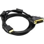 Cable HDMI M - DVI M 24+1 Dual Link fer.rings, gold-plated contacts 2m APC-073-020