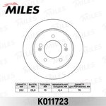 K011723, Диск тормозной Hyndai Creta 4WD задний Miles