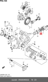 0928340022, Сальник хвост.диф.SUZUKI JIMNY 98-18