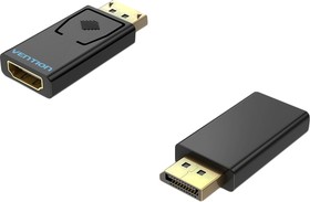 Фото 1/3 Адаптер-переходник Vention DisplayPort 20M/HDMI F (HBKB0), Адаптер-переходник Vention DisplayPort 20M   HDMI F