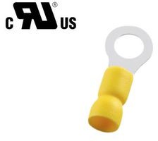 RND 465-00638, Ring Terminal, Yellow, 10.5mm, 3/8, 6mm², Pack of 100 pieces