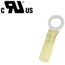 RND 465-00650, Ring Terminal, Yellow, 6.4mm, 1/4, 6mm², Pack of 50 pieces