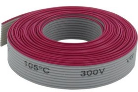 RND 475-00719, Flat Ribbon Cable 10x 0.08mm² Unscreened 30m
