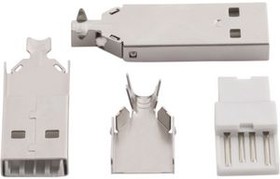 RND 205-00860, USB Connector, USB-A 2.0 Plug, Straight, 4 Poles