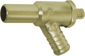 65936, Brass Pipe Fitting, Tee Push Fit Draining Tap 15mm