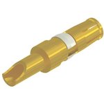 Receptacle, AWG 14-12, solder connection, gold-plated, 132C10029X
