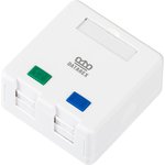 DR-512100, Коробка настенная, 2 порта, шторки, белый