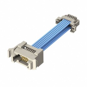 T1PDT-10-28-GF-02.0-A-T3, Rectangular Cable Assemblies 1.00 mm Micro Mate Double Row Panel Mount Discrete Wire Cable Assembly, Teflon Fluoro
