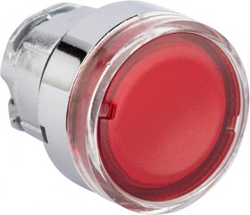 Фото 1/2 Исполнительный механизм кнопки XB4 красный плоский возвратный без фиксации, с подсветкой EKF PROxima | XB4BW-R | EKF