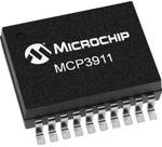 Фото 1/3 MCP3911A0-E/SS, Микросхема преобразователь A/D, SPI, 24бит, 125кsps, SSOP20