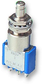 Фото 1/3 Pushbutton, 1 pole, blue, unlit , 3 A/250 V, mounting Ø 6.35 mm, IP40, 8632A