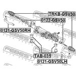 Втулка рулевой рейки TOYOTA Camry 2006- /LEXUS RX300 II FEBEST TAB-031