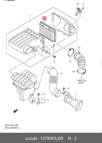 1378063J00, Фильтр воздушный