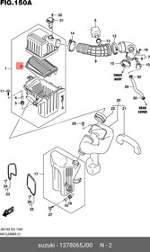 Фильтр воздушный SUZUKI 13780-65J00