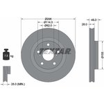 92168803, Диск тормозной TOYOTA AURIS 10-, AURIS TOURING 13-, RAV 4 05-,