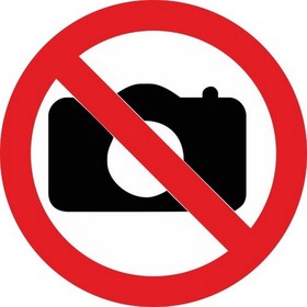 Фото 1/2 Знак безопасности Фотографировать запрещено (плёнка, D150)