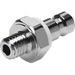 KS2-M5-A, Male Pneumatic Quick Connect Coupling, M5 Threaded