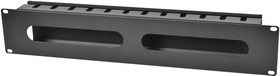 ЦМО Горизонтальный кабельный органайзер 19" 2U с крышкой, цвет чёрный ГКЗ-2U-9005