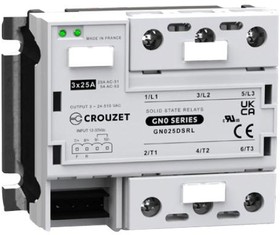 GN025DSRL, SOLID STATE RELAY, 25A, 24-510VAC, PANEL