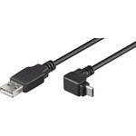95343, Кабель USB 2.0 вилка USB A угловая вилка micro USB B 1,8м
