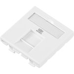 DR-513000, Адаптер 45х45 мм для модуля Keystone, 1 порт, шторка, белый