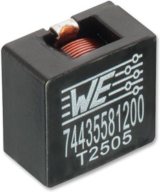 74435581200, Силовой Индуктор (SMD), 12 мкГн, 19 А, Экранированный, 25 ...