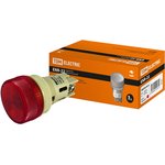 SQ0702-0012, Лампа ENR-22 сигнальная d22мм красный неон/230В цилиндр TDM
