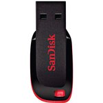 Флешка USB Sandisk Cruzer Blade 128ГБ, USB2.0, черный и красный [sdcz50-128g-b35]