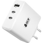 GCR-54226, GCR Сетевое зарядное устройство 100W, 1 USB + 2 TypeC, GaN Tech Quick Charger, PD 3.0, белый
