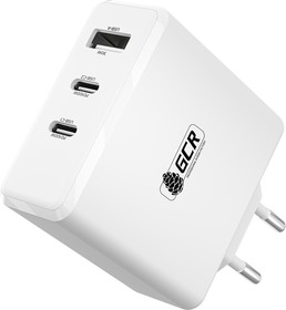 Фото 1/5 GCR-54226, GCR Сетевое зарядное устройство 100W, 1 USB + 2 TypeC, GaN Tech Quick Charger, PD 3.0, белый