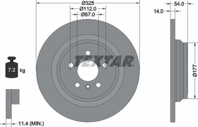 Фото 1/3 92277405, Диск тормозной задний MERCEDES-BENZ W166 12- с покрытием PRO+