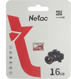 Фото 1/2 Флеш карта microSDHC 16Gb Netac P500 ECO (50/95 Mb/s, no adapter) (NT02P500ECO-016G-S)
