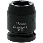 920516N, 16mm, 1/2 in Drive Impact Socket Hexagon, 30 mm length