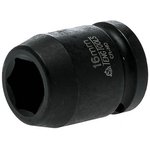 920516N, 16mm, 1/2 in Drive Impact Socket Hexagon, 30 mm length