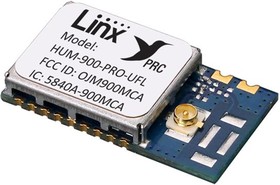 HUM-900-PRC-UFL, Sub-GHz Modules 900MHz HumPRC Series Remote Control Transceiver, Castellation Interface, U.FL / MHF Compatible Connector, F