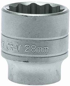 Фото 1/2 M120528-C, 1/2 in Drive 28mm Standard Socket, 12 point, 43 mm Overall Length