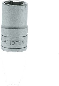 Фото 1/2 M1205156-C, 1/2 in Drive 15mm Standard Socket, 6 point, 38 mm Overall Length