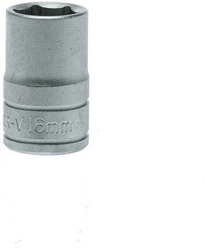 Фото 1/2 M1205166-C, 1/2 in Drive 16mm Standard Socket, 6 point, 38 mm Overall Length