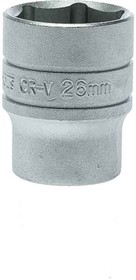 Фото 1/2 M1205266-C, 1/2 in Drive 26mm Standard Socket, 6 point, 40 mm Overall Length